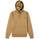 【送料無料】 フレッドペリー メンズ パーカー・スウェット パーカー アウター Fred Perry Tipped Popover Hoodie Shaded Stone & Burnt Tobacco