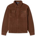 【送料無料】 フレッドペリー メンズ シャツ トップス Fred Perry Fleece Overshirt Burnt Tobacco