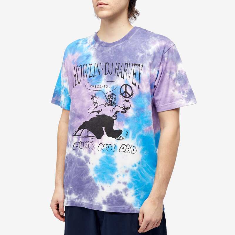【送料無料】 ハウリン メンズ Tシャツ トップス Howlin' x DJ Harvey Large Logo T-Shirt Midnight Mix