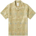 【送料無料】 ビズビム メンズ シャツ トップス Visvim Copa Jacquard Silk Shirt Light Green