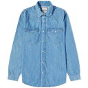 【送料無料】 ヌーディージーンズ メンズ シャツ トップス Nudie George Denim Western Shirt Blue Denim