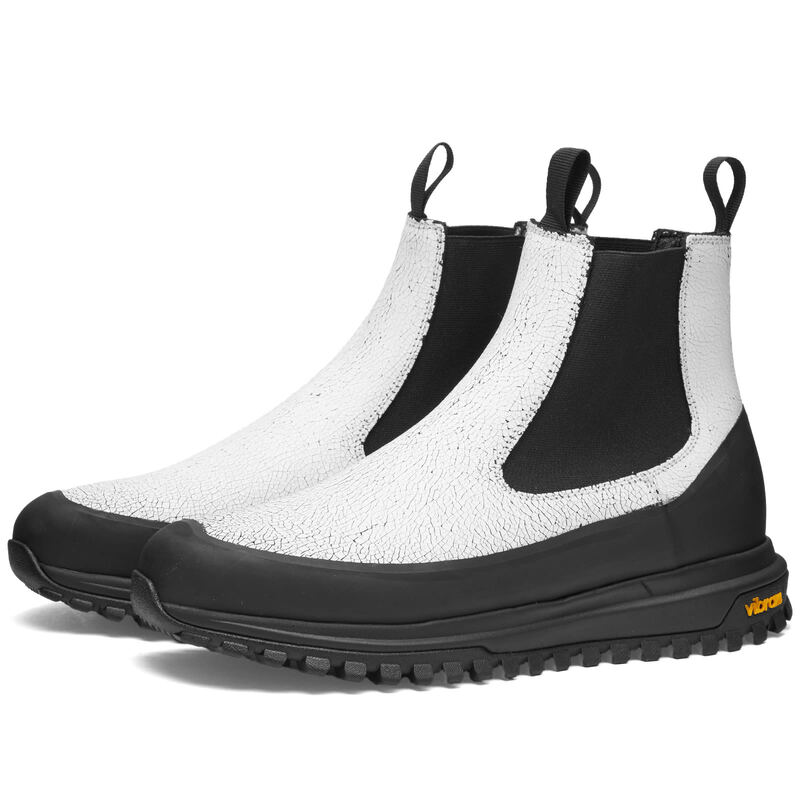 【送料無料】 ディエム メンズ ブーツ・レインブーツ シューズ Diemme Ramon Chelsea Boot Crackled White