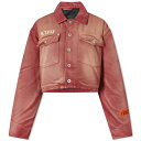 【送料無料】 ヘロンプレストン レディース ジャケット・ブルゾン アウター Heron Preston Distressed Canvas Jacket Red...