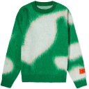 【送料無料】 ヘロンプレストン レディース パーカー・スウェット アウター Heron Preston Aop Knit Crew Sweat Green & White