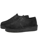 【送料無料】 クラークス レディース スニーカー シューズ Clarks Originals Trek Wedge Shoes Black Suede