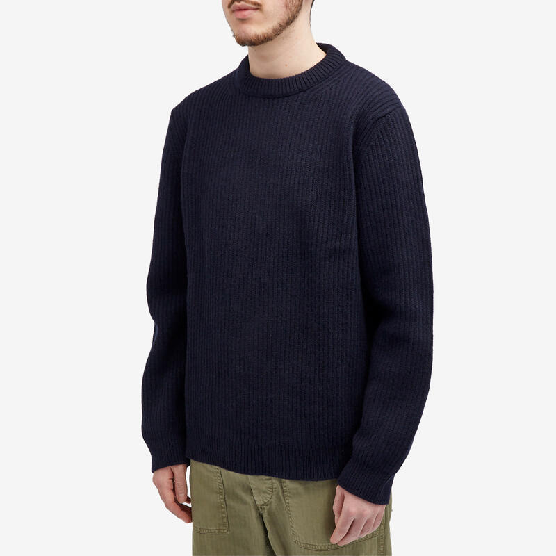 【送料無料】 ヌーディージーンズ メンズ デニムパンツ ジーンズ ボトムス Nudie Jeans August Rib Wool Jumper Navy