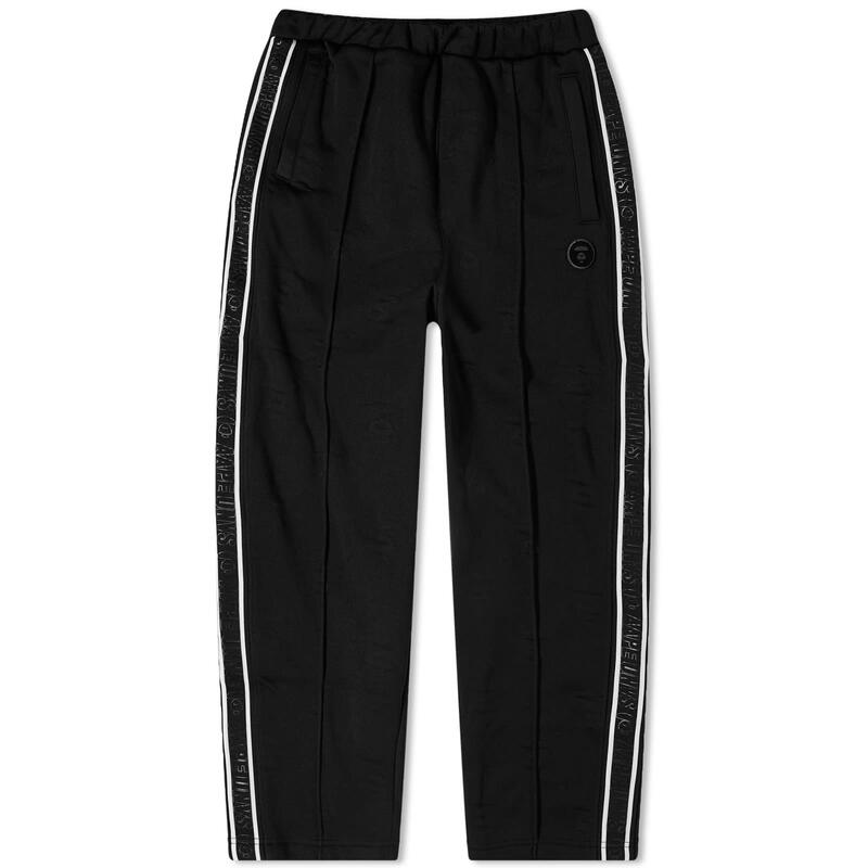 ア・ベイシング・エイプ 【送料無料】 ベイシング エイプ メンズ カジュアルパンツ ボトムス AAPE Dope Jacquard Moonface Monogram Track Pants Black