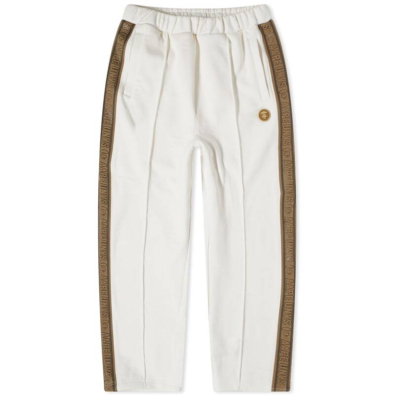 ア・ベイシング・エイプ 【送料無料】 ベイシング エイプ メンズ カジュアルパンツ ボトムス AAPE Dope Jacquard Moonface Monogram Track Pants Ivory