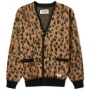 【送料無料】 ワコマリア メンズ ニット セーター カーディガン アウター Wacko Maria Leopard Mohair Cardigan Beige