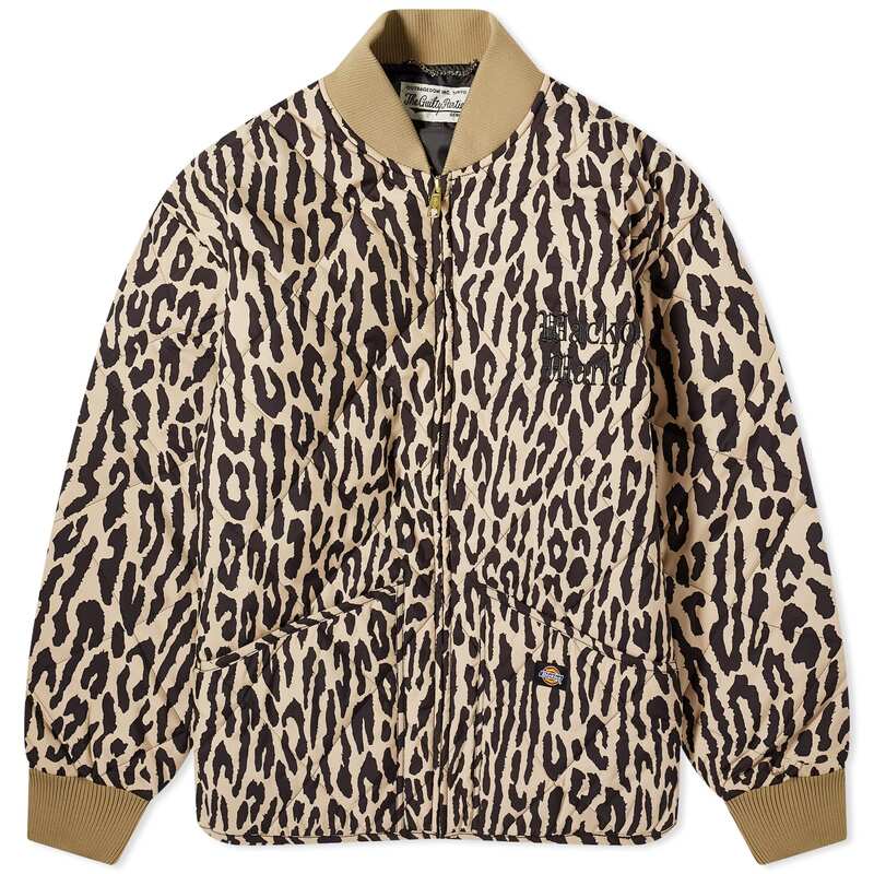 ディッキーズ 【送料無料】 ワコマリア メンズ ジャケット・ブルゾン アウター Wacko Maria Dickies Leopard Quilted Jacket Beige