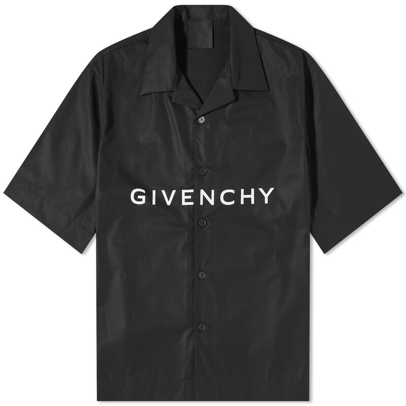 【送料無料】 ジバンシー メンズ シャツ トップス Givenchy Logo Hawaiian Shirt Black