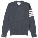 トム・ブラウン 【送料無料】 トムブラウン メンズ ニット・セーター アウター Thom Browne Classic Merino Crew Knit Dark Grey