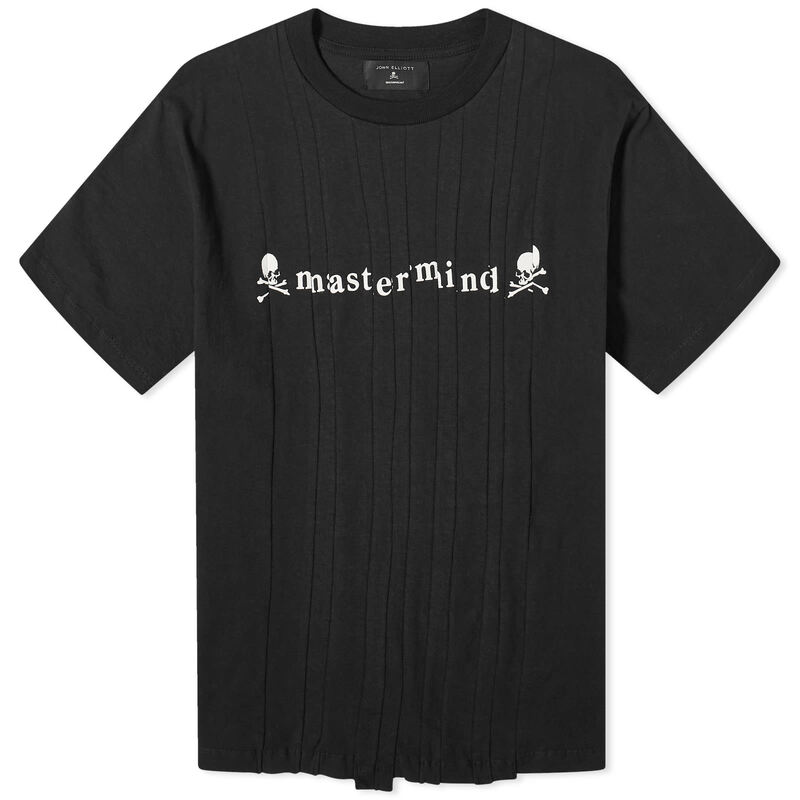  ジョンエリオット メンズ Tシャツ トップス John Elliott x MASTERMIND JAPAN Shredded T-Shirt Black