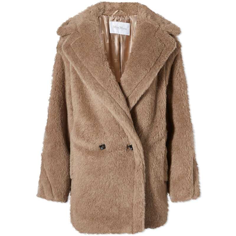 【送料無料】 マックスマーラ レディース コート アウター Max Mara Espero Short Teddy Coat Sand