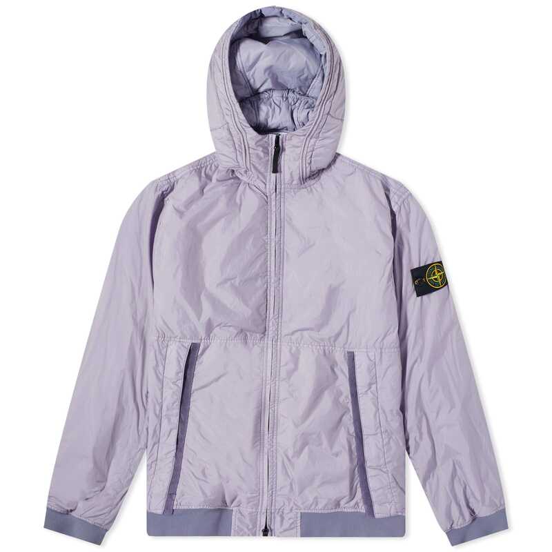  ストーンアイランド メンズ パーカー・スウェット アウター Stone Island Crinkle Reps Hooded Jacket Lavender