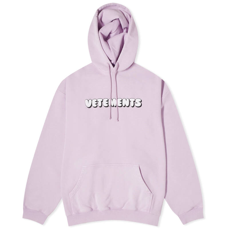 ̵ ȥ ǥ ѡå աǥ  VETEMENTS Bubble Gum Logo Hoodie Bubble Gum Pink