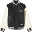 【送料無料】 ワコマリア メンズ ジャケット・ブルゾン アウター Wacko Maria Gothic Logo Leather Varsity Jacket Black