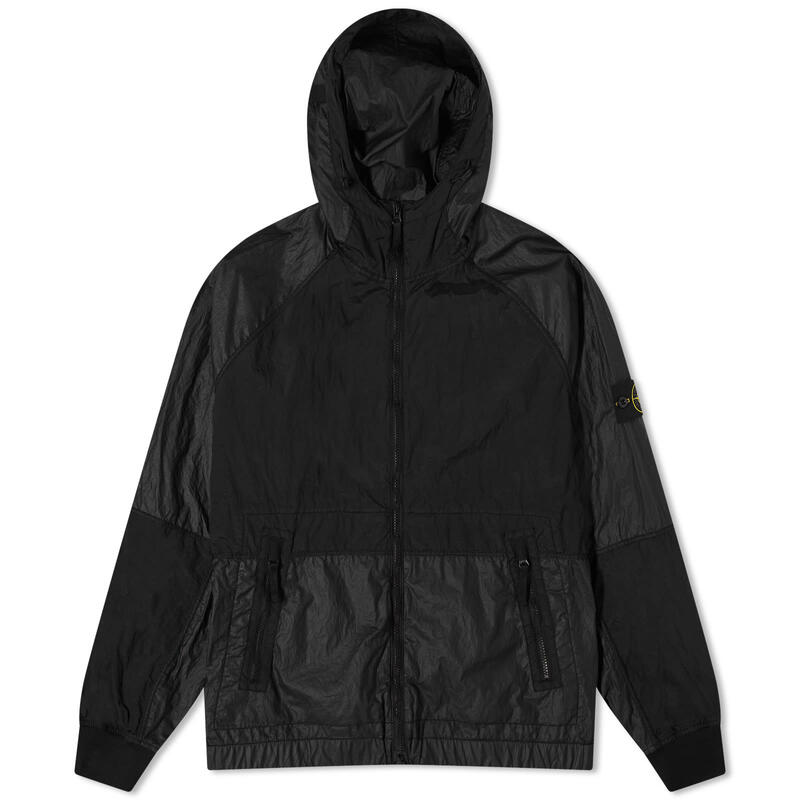 ストーンアイランド 【送料無料】 ストーンアイランド メンズ ジャケット・ブルゾン アウター Stone Island Nylon Metal Watro-TC Hooded Jacket Black