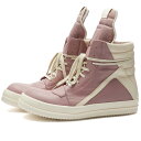 リックオウエンス 【送料無料】 リックオウエンス メンズ スニーカー シューズ Rick Owens Geobasket Sneaker Dusty Pink & Milk