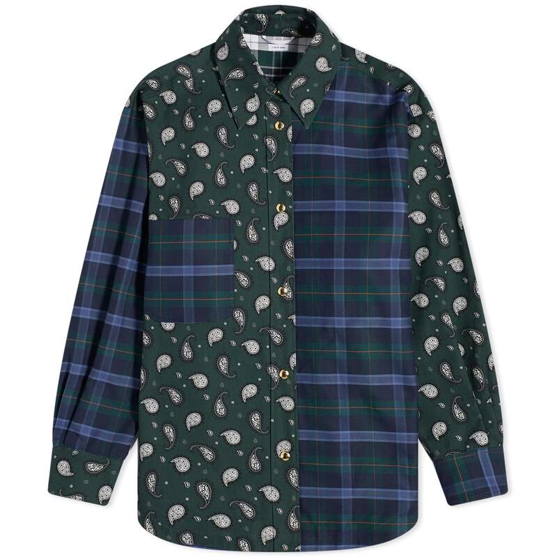 【送料無料】 トムブラウン メンズ ジャケット・ブルゾン アウター Thom Browne Snap Front Shirt Jacket Dark Green