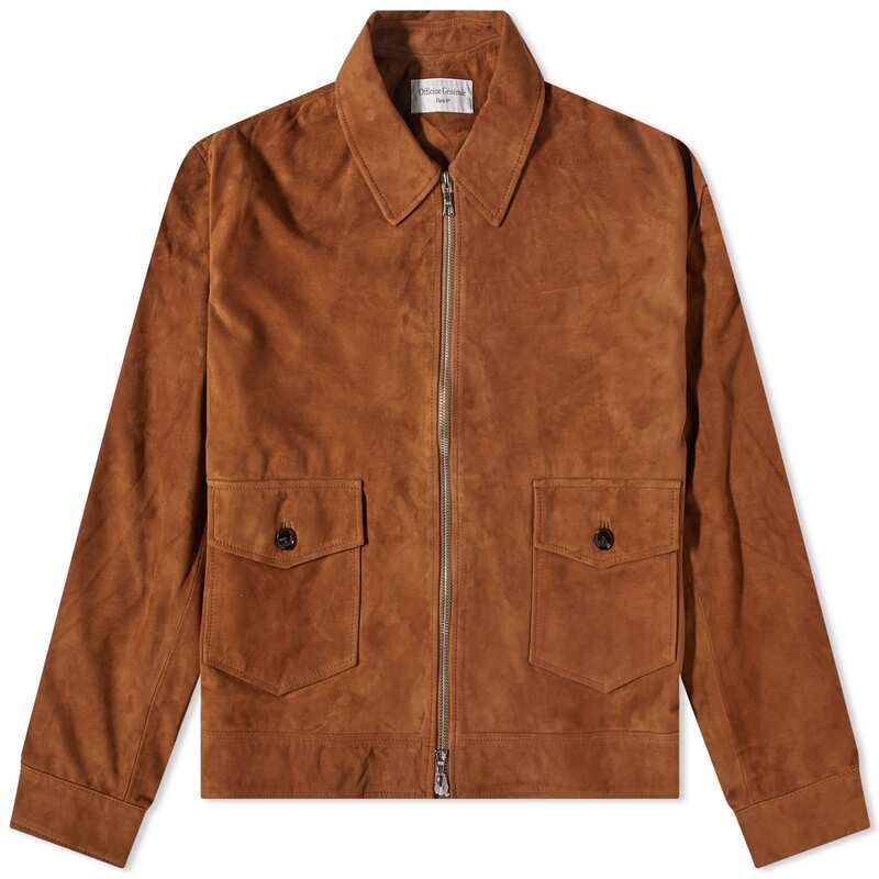 【送料無料】 オフィシンジェネレール メンズ ジャケット・ブルゾン アウター Officine Generale Victor Suede Jacket Brown