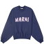 ̵ ޥ ǥ ѡå  Marni Logo Crew Sweat Blue Kyanite