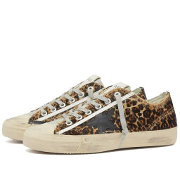 【送料無料】 ゴールデングース メンズ スニーカー シューズ Golden Goose V-Star Leopard Sneaker Beige Brown & Black