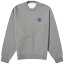 ̵ -ۥ磻 ǥ ѡå  Off-White Flock Oversize Crewneck Grey