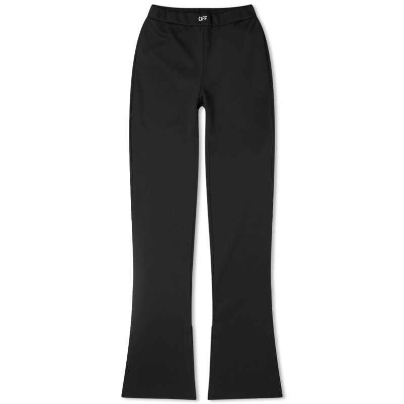 【送料無料】 オフ-ホワイト レディース レギンス ボトムス Off-White Sleek Split Leggings Black