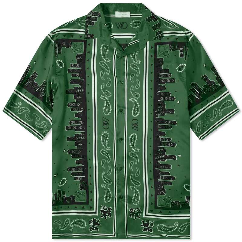 【送料無料】 オフ-ホワイト メンズ シャツ トップス Off-White Bandana Vacation Shirt Willow Bough
