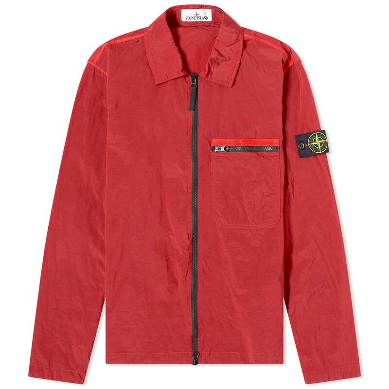 ストーンアイランド 【送料無料】 ストーンアイランド メンズ ジャケット・ブルゾン アウター Stone Island Nylon Metal Shirt Jacket Red