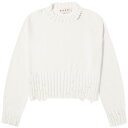 【送料無料】 マルニ レディース ニット・セーター アウター Marni Dishevelled Cotton Gauge Crew Knit Lily Whi...