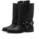 【送料無料】 ガニー レディース ブーツ・レインブーツ シューズ GANNI Biker Mid Shaft Boot Black