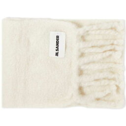 【送料無料】 ジル・サンダー レディース マフラー・ストール・スカーフ アクセサリー Jil Sander Plus Label Logo Scarf White