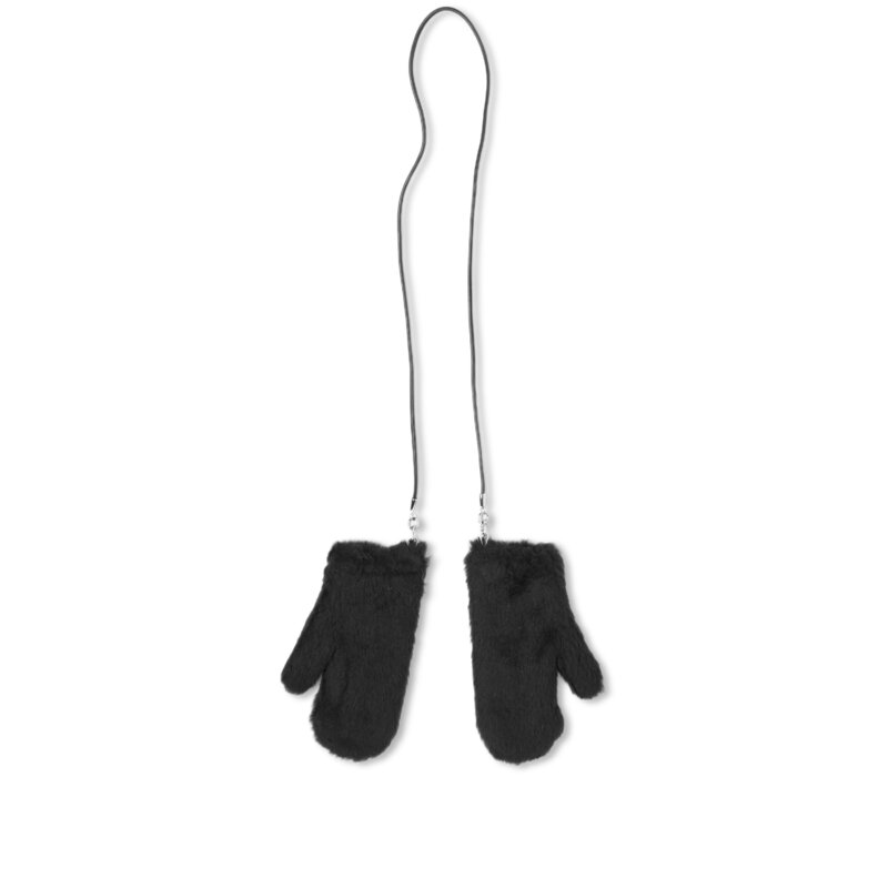 yz }bNX}[ fB[X  ANZT[ Max Mara Ombrato Teddy Mittens Black