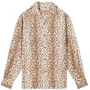 【送料無料】 ワコマリア メンズ シャツ トップス Wacko Maria Long Sleeve Leopard Vacation Shirt Brown