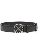 【送料無料】 オフ-ホワイト メンズ ベルト アクセサリー Off-White Arrow Belt Black