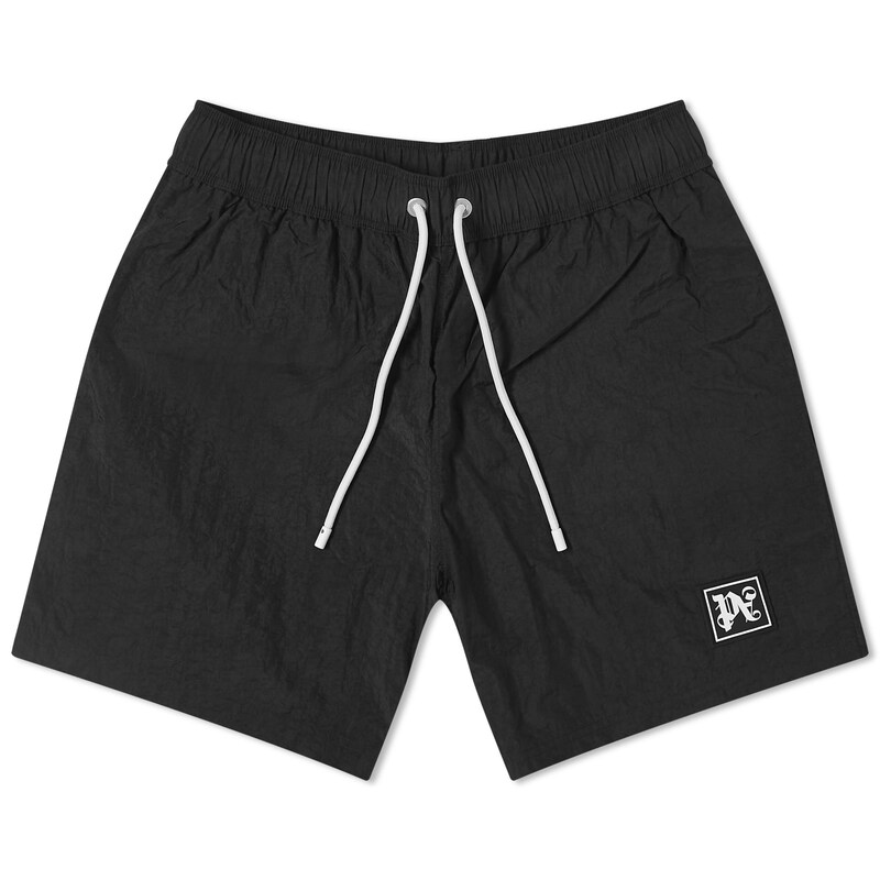 【送料無料】 パーム・エンジェルス メンズ ハーフパンツ・ショーツ 水着 Palm Angels Monogram Swim Shorts Black