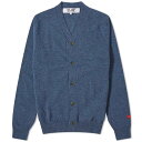 【送料無料】 コム・デ・ギャルソン メンズ ニット・セーター カーディガン アウター Comme des Garcons Play Heart Sleeve Cardigan Navy