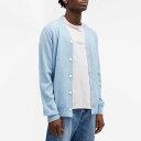 【送料無料】 コム・デ・ギャルソン メンズ ニット・セーター カーディガン アウター Comme des Garcons Play Heart Sleeve Cardigan Light Blue