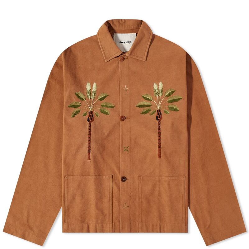 【送料無料】 ストーリーエムエフジー メンズ ジャケット・ブルゾン アウター Story mfg. Palm Tree Short on Time Jacket Brown Double Date