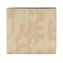 【送料無料】 アレキサンダー・マックイーン メンズ 財布 アクセサリー Alexander McQueen Graffiti Logo Billfold Wallet Beige