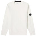 【送料無料】 シーピーカンパニー メンズ パーカー・スウェット アウター C.P. Company Diagonal Fleece Lens Crew Sweat Gauze White