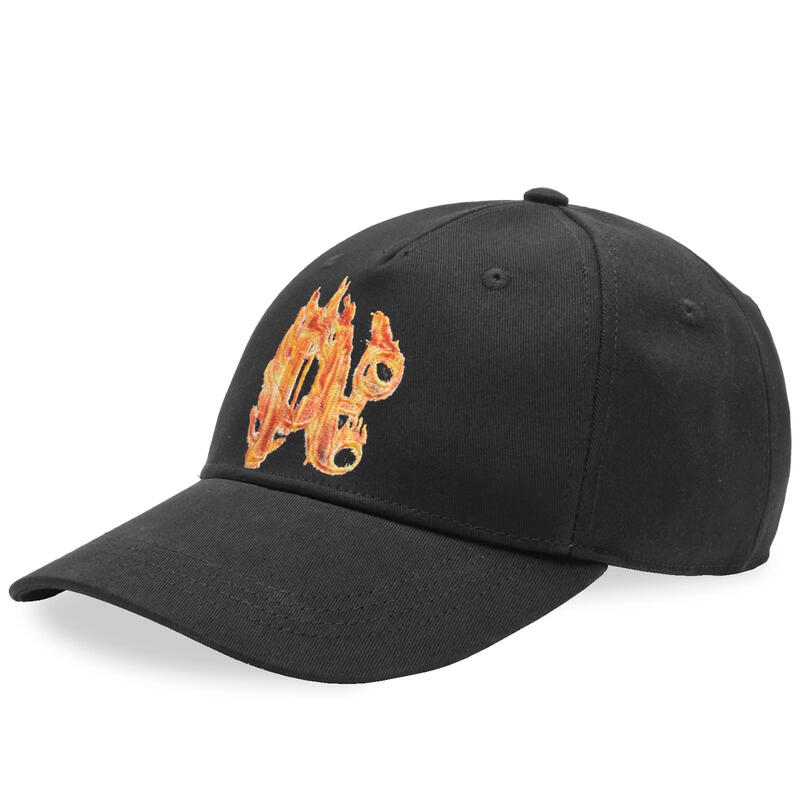 【送料無料】 パーム エンジェルス メンズ 帽子 アクセサリー Palm Angels Burning Monogram Cap Black