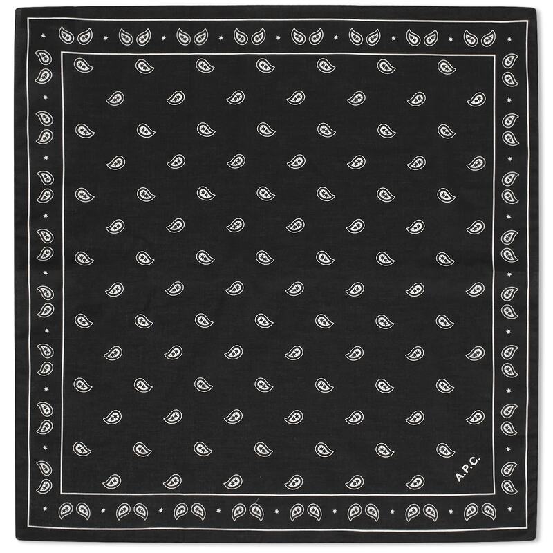 【送料無料】 アーペーセー メンズ マフラー・ストール・スカーフ アクセサリー A.P.C. Paisley Bandana Neckerchief Black