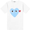 【送料無料】 コム・デ・ギャルソン メンズ Tシャツ トップス Comme des Garcons Play Red Heart Colour Heart Te...