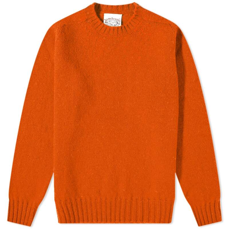 【送料無料】 ジャミーソンズオブシェトランド メンズ ニット・セーター アウター Jamieson's of Shetland Crew Knit Pumpkin