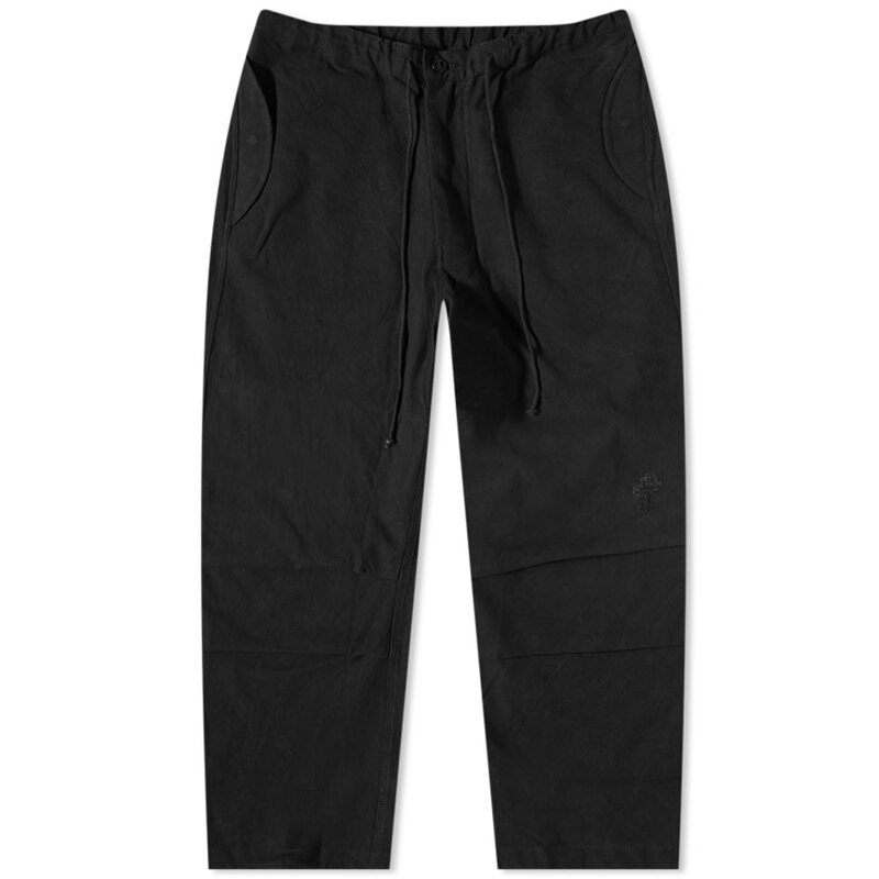 【送料無料】 ストーリーエムエフジー メンズ カジュアルパンツ ボトムス Story mfg. Paco Drawstring Pant Iron Black Slub