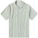 【送料無料】 ワイエムシー メンズ シャツ トップス YMC Malick Stripe Shirt Green