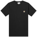 【送料無料】 メゾンキツネ メンズ Tシャツ トップス Maison Kitsune Fox Head Patch Regular T-Shirt Black(4)